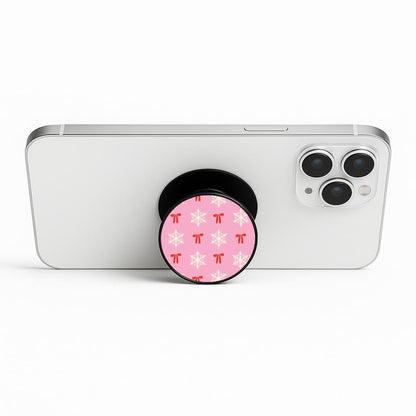 Coquette Bows And Snowflakes Pattern Phone Stand