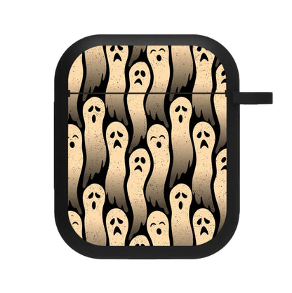 Vintage Wriggly Ghost Pattern AirPods Case