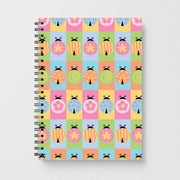 Cartoon Ladybugs Colourful Pattern Notebook 1