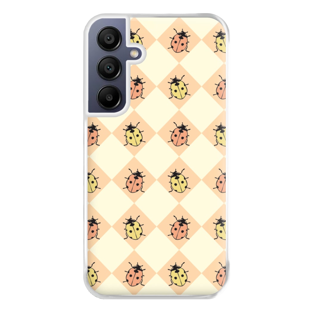 Argyle Ladybugs Pattern Galaxy A16 Case