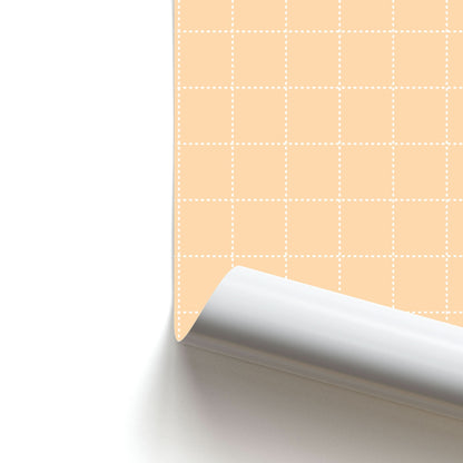 Criss Cross Peach Stripes Poster