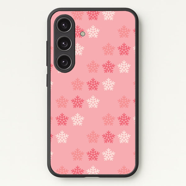 Red Slowflakes Christmas Pattern Galaxy S24 Case