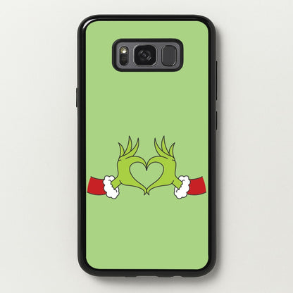 Christmas Green Heart Galaxy S8 Case