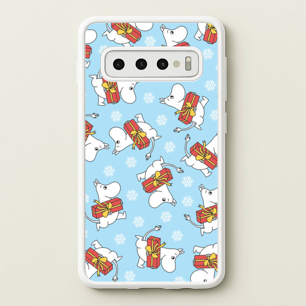 Present And Snowflakes Moom Pattern Galaxy S10 Case