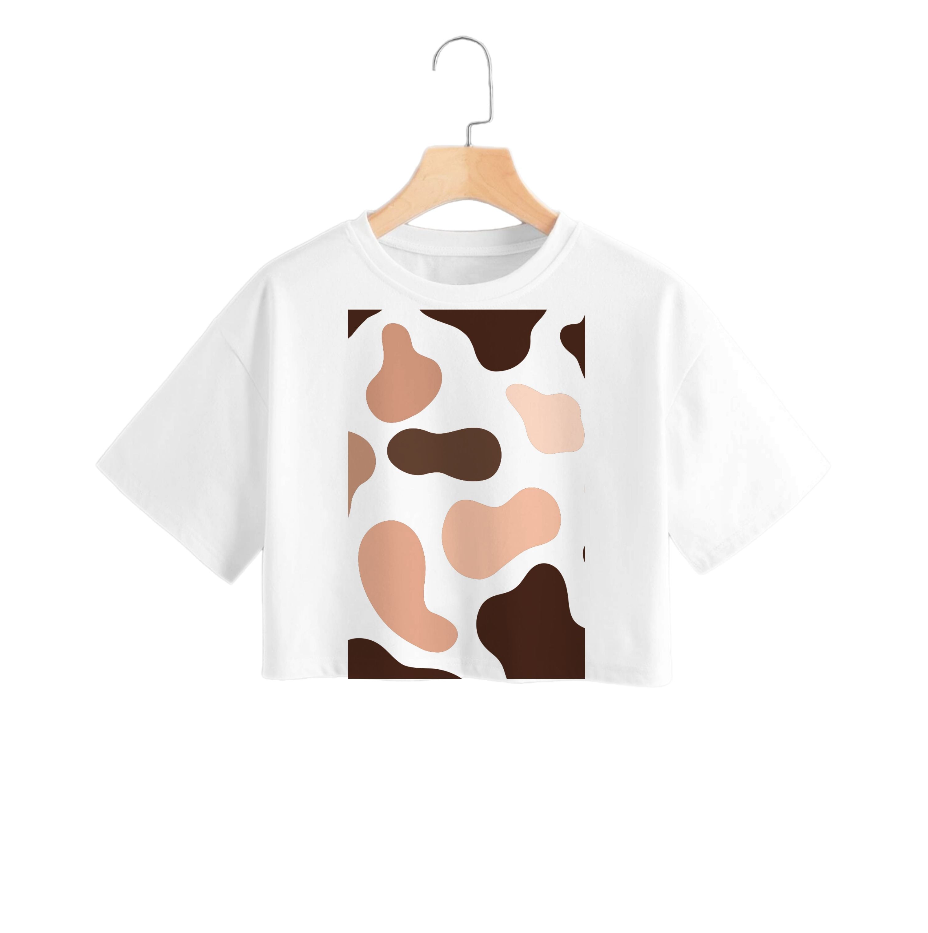 Cowprint Nude Crop Top