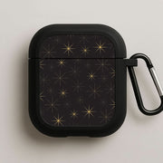 Christmas Gold Stars Pattern AirPods Case 1