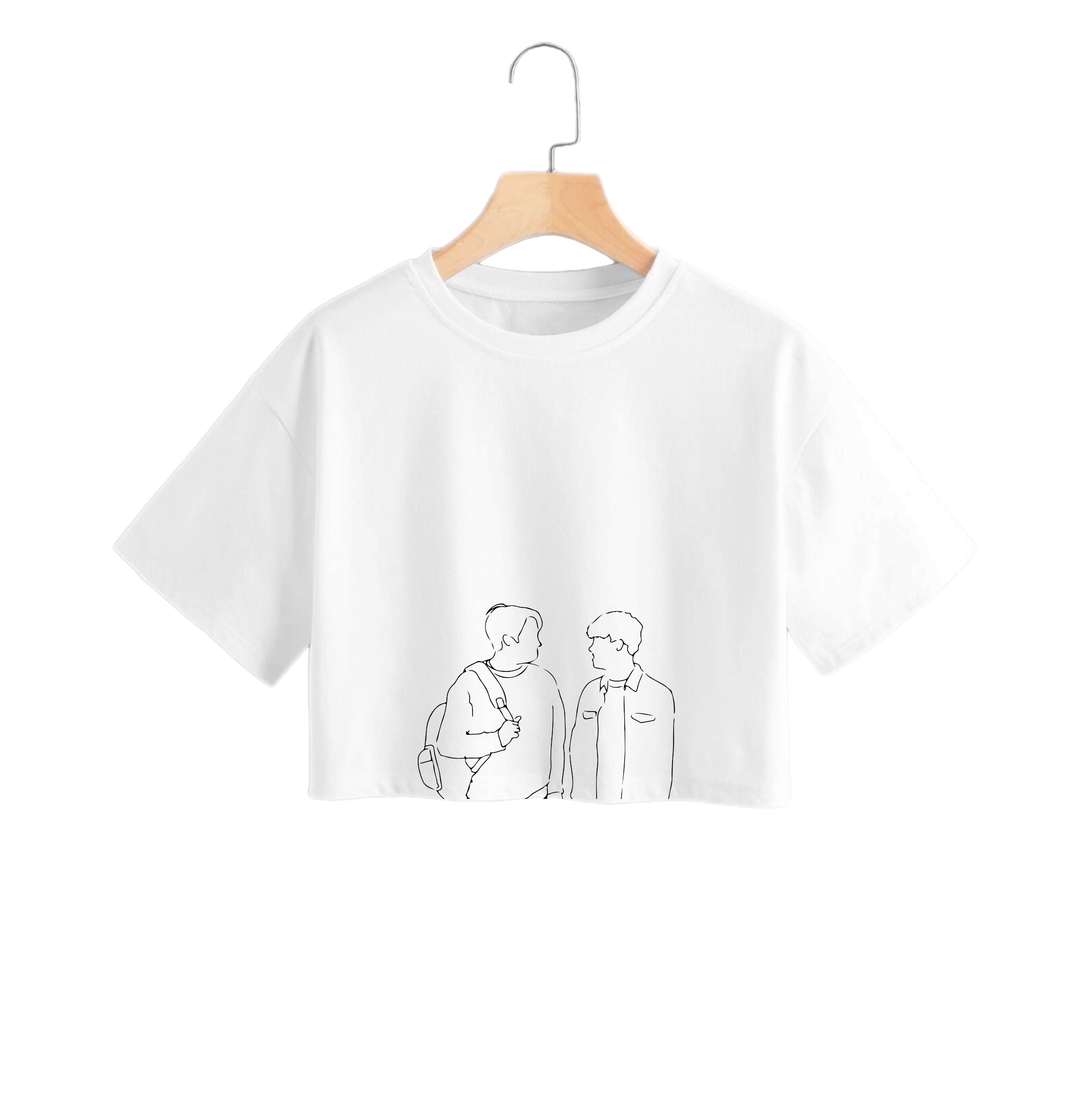 Outline - Heart TV Crop Top