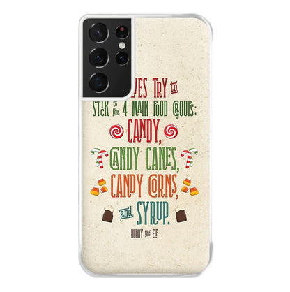 The Four Main Food Groups - Elf Phone Case