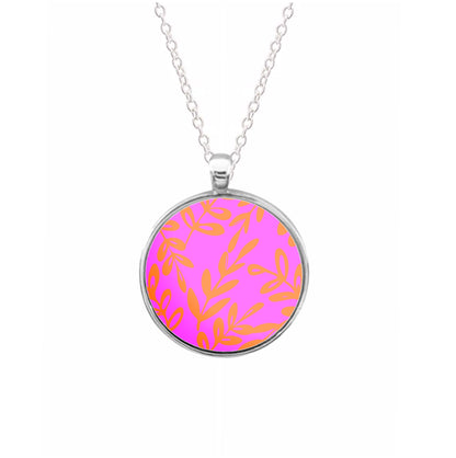 Pink & Orange Leaves - Foliage Necklace