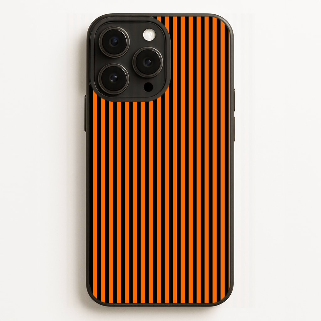 Orange & Black Stripe Phone Case for iPhone, Samsung Galaxy and Google Pixel