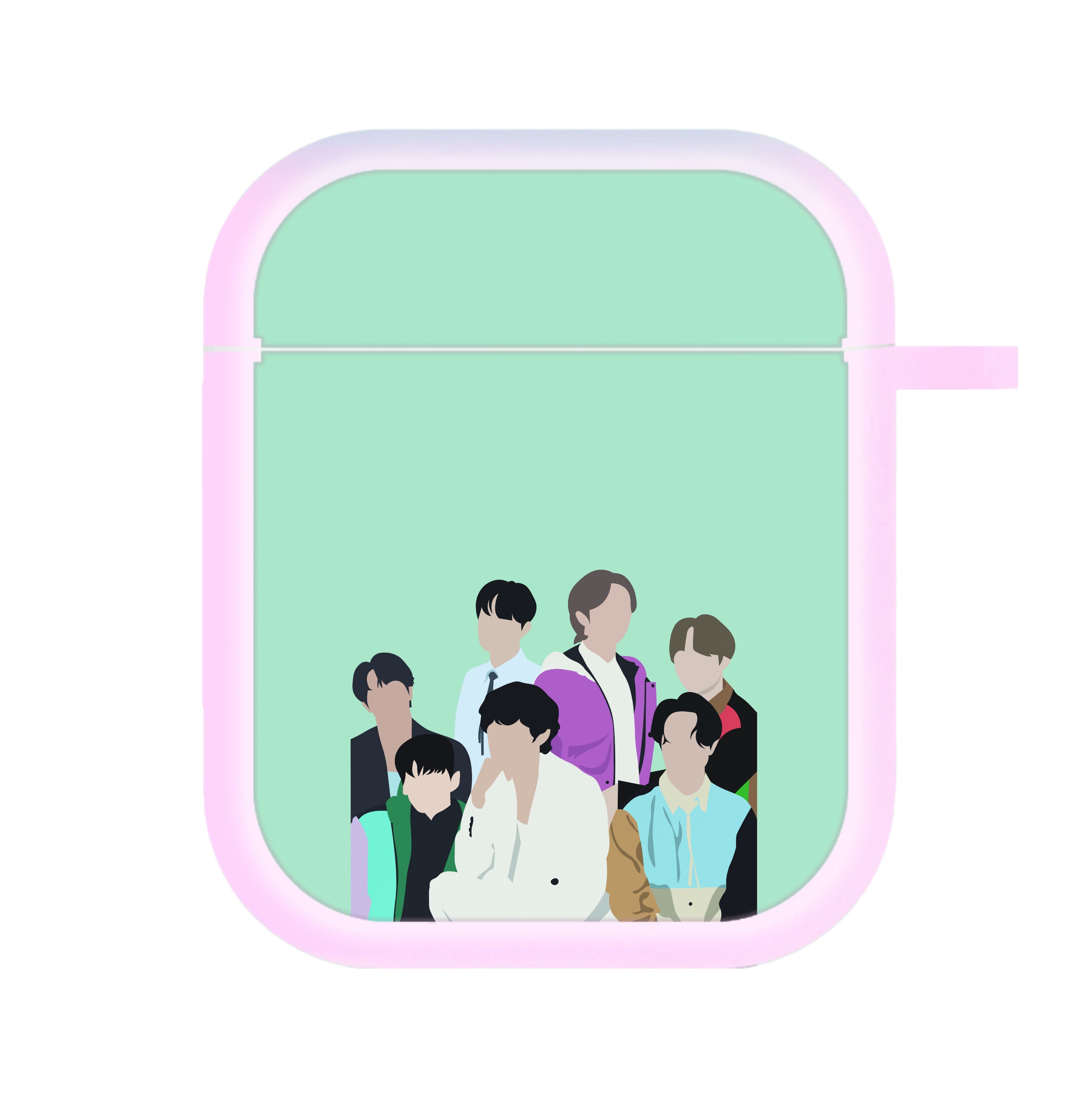 Blue K-Pop Band Members AirPods Case