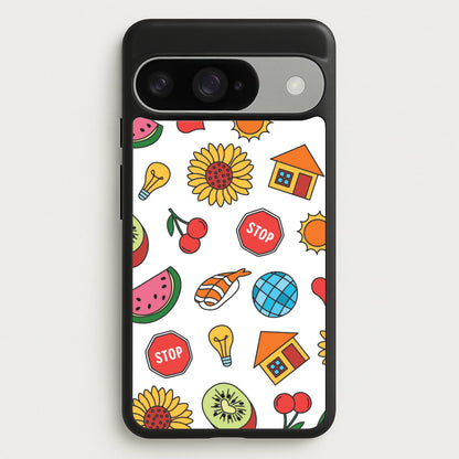 Harry Stickers Pattern Google Pixel 10 / 10 Pro Case