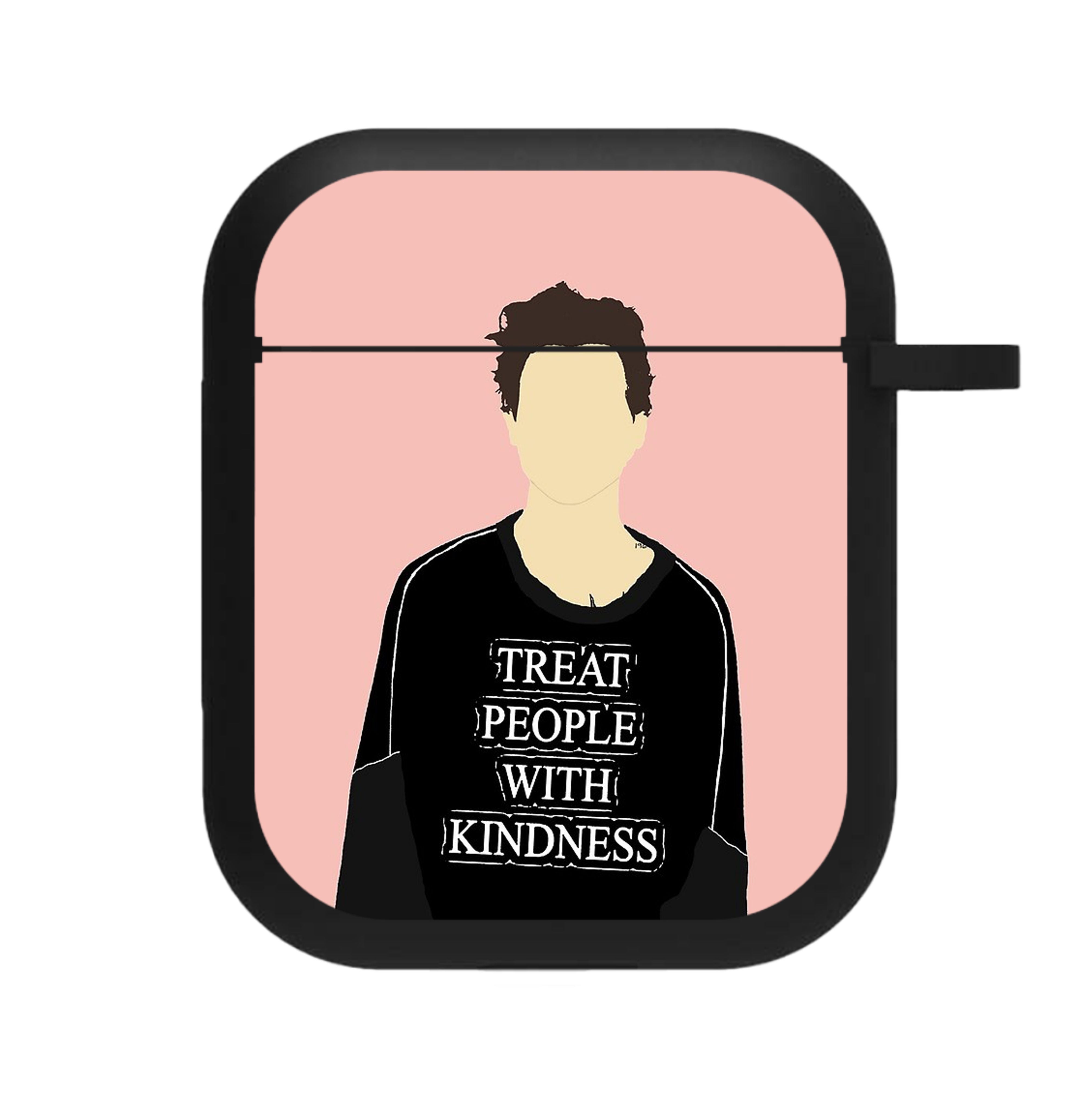 Pink Harry Faceless Cartoon AirPods Case