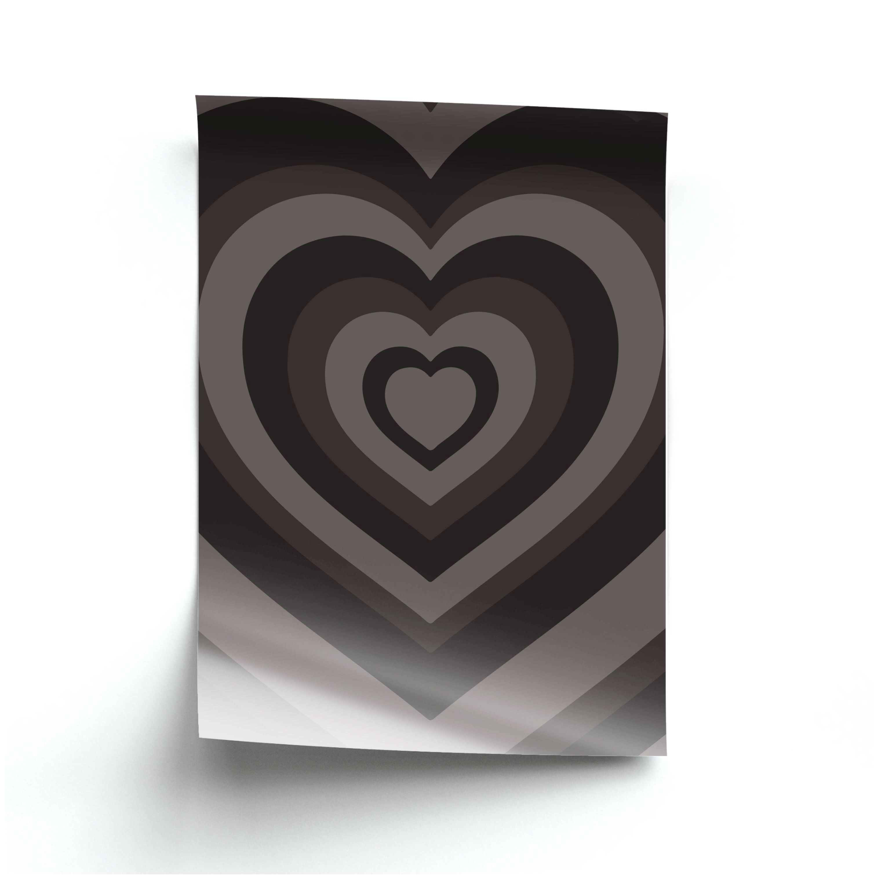 Abstract Black Heart Poster
