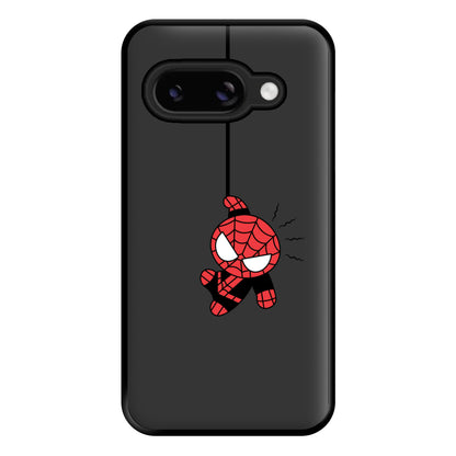 Gray Hanging Spider Hero Google Pixel 9a Case