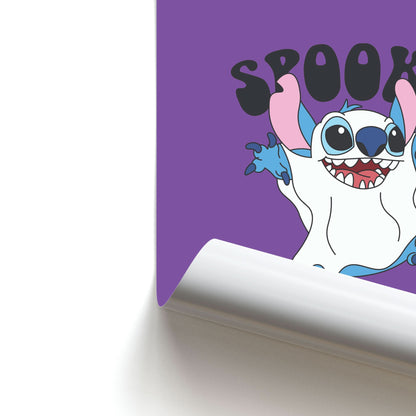 Spooky Cute Blue Alien Poster