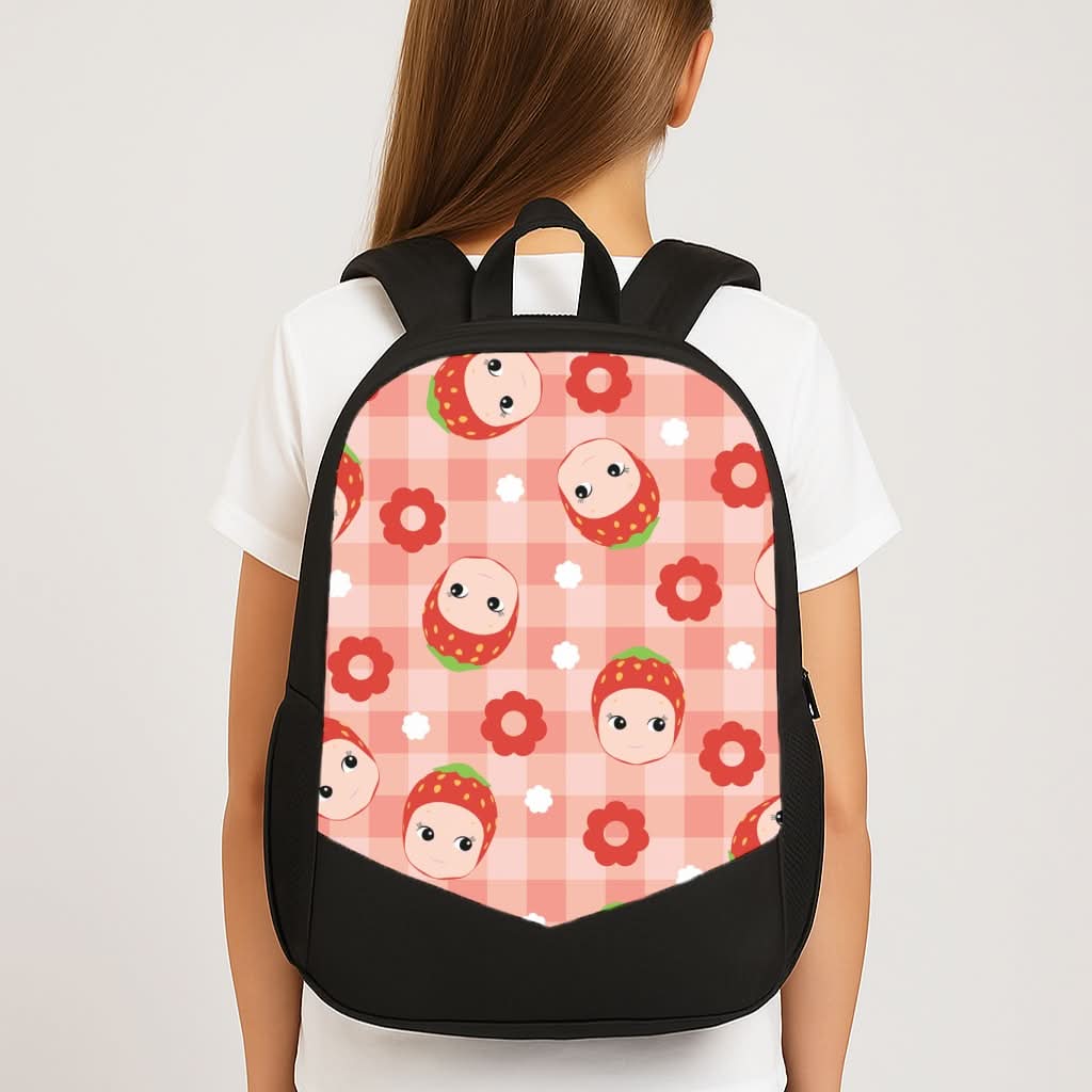 Strawberry Angel Pattern School Bag
