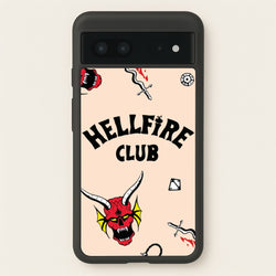 Hellfire Club Icons Collage Peach Google Pixel 7 Case