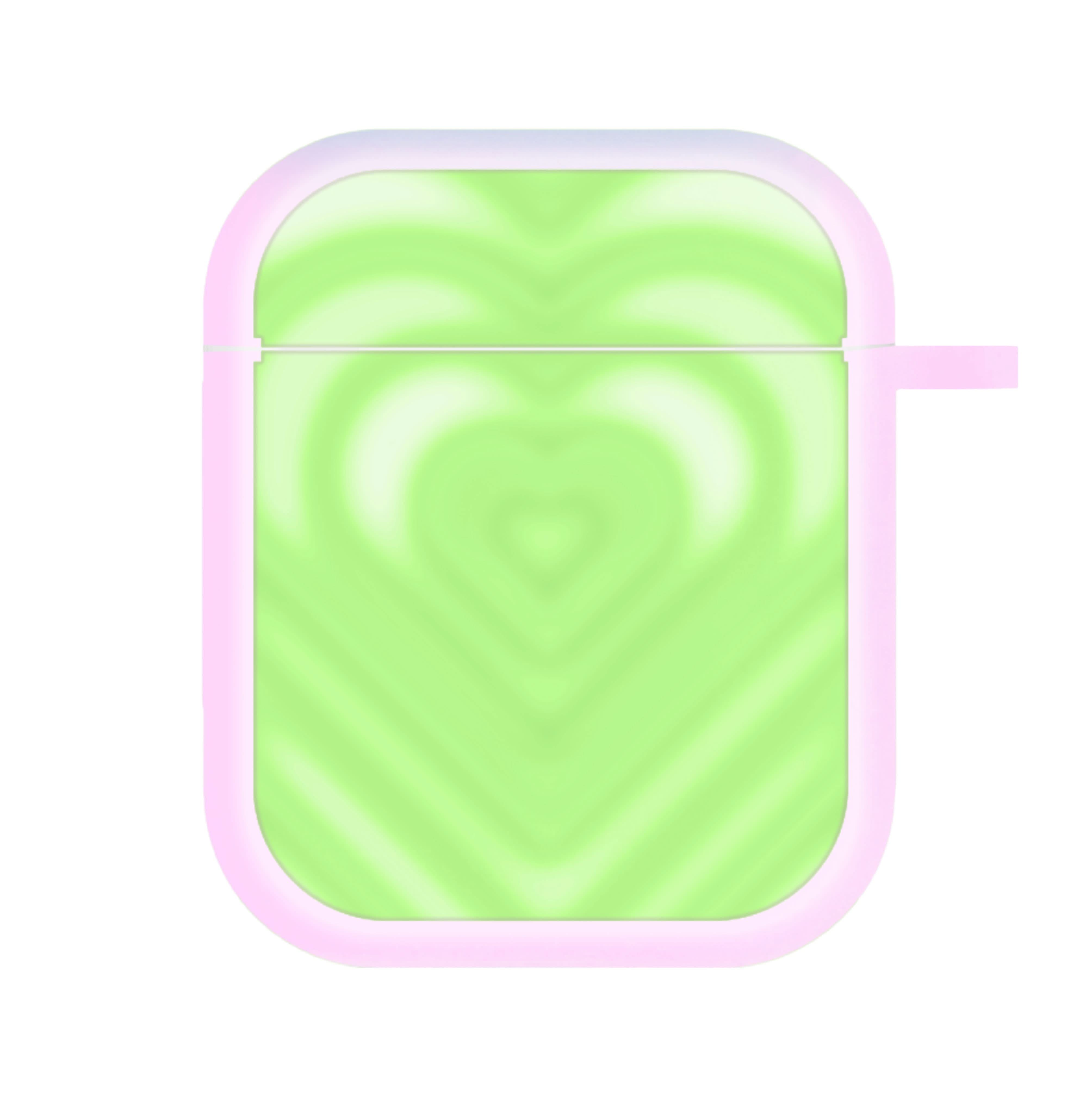 Drippy Love Heart Green AirPods Case