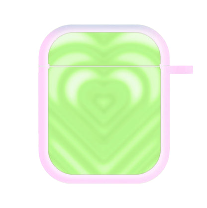 Drippy Love Heart Green AirPods Case