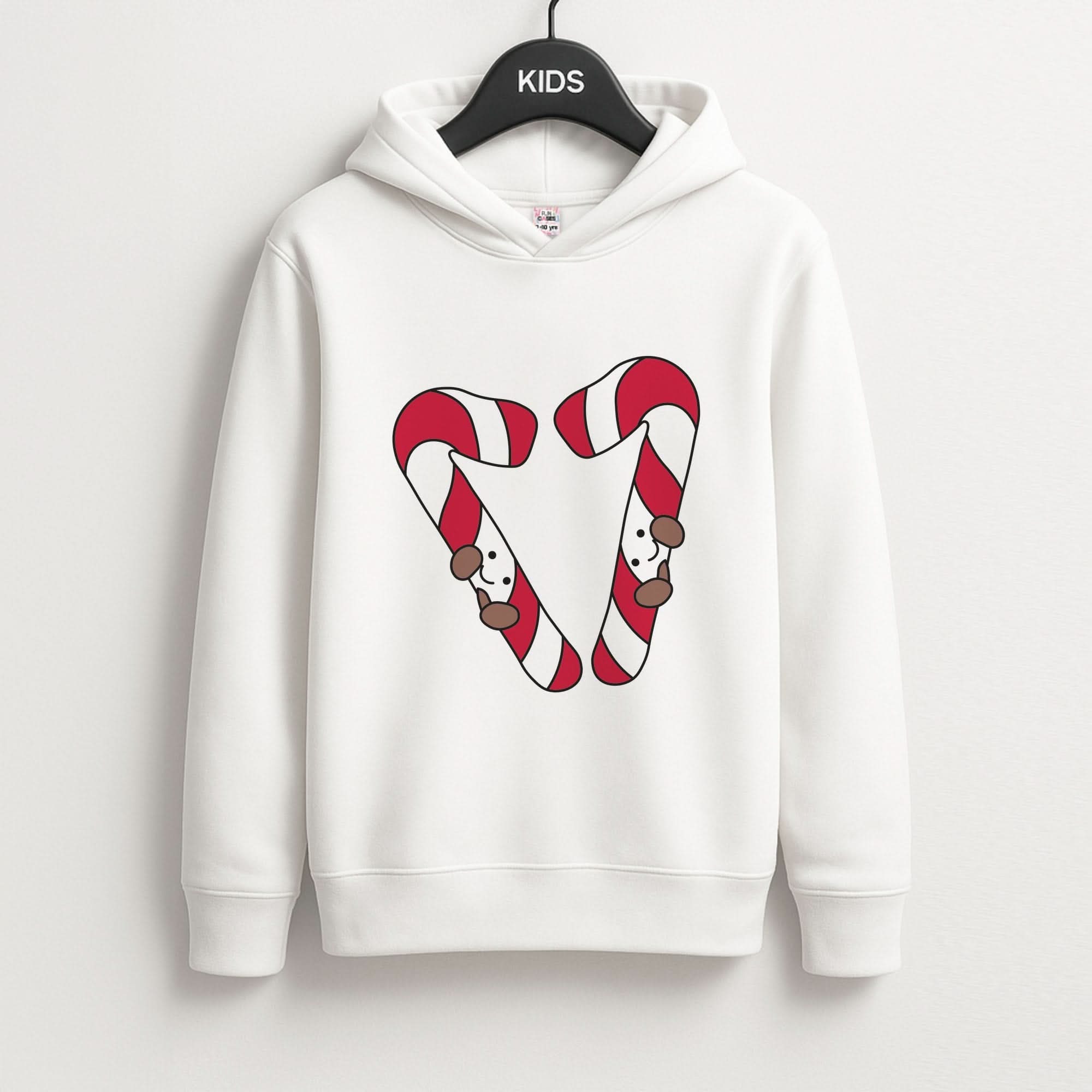 Christmas Candycane Plushies Kids Hoodie
