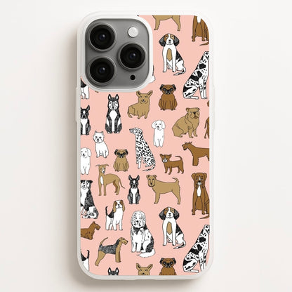 Dog Breeds - Animal Pattern Phone Case for iPhone, Samsung Galaxy and Google Pixel