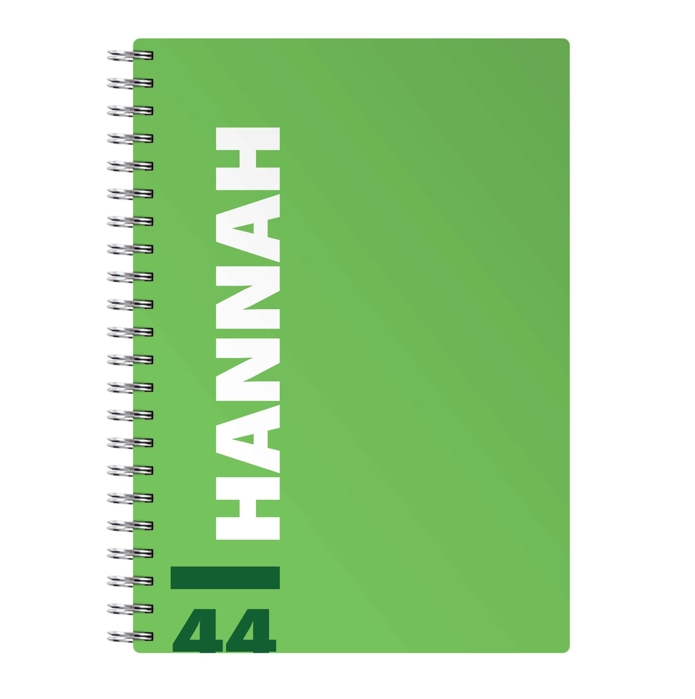 Personalised F1 Driver Green Notebook