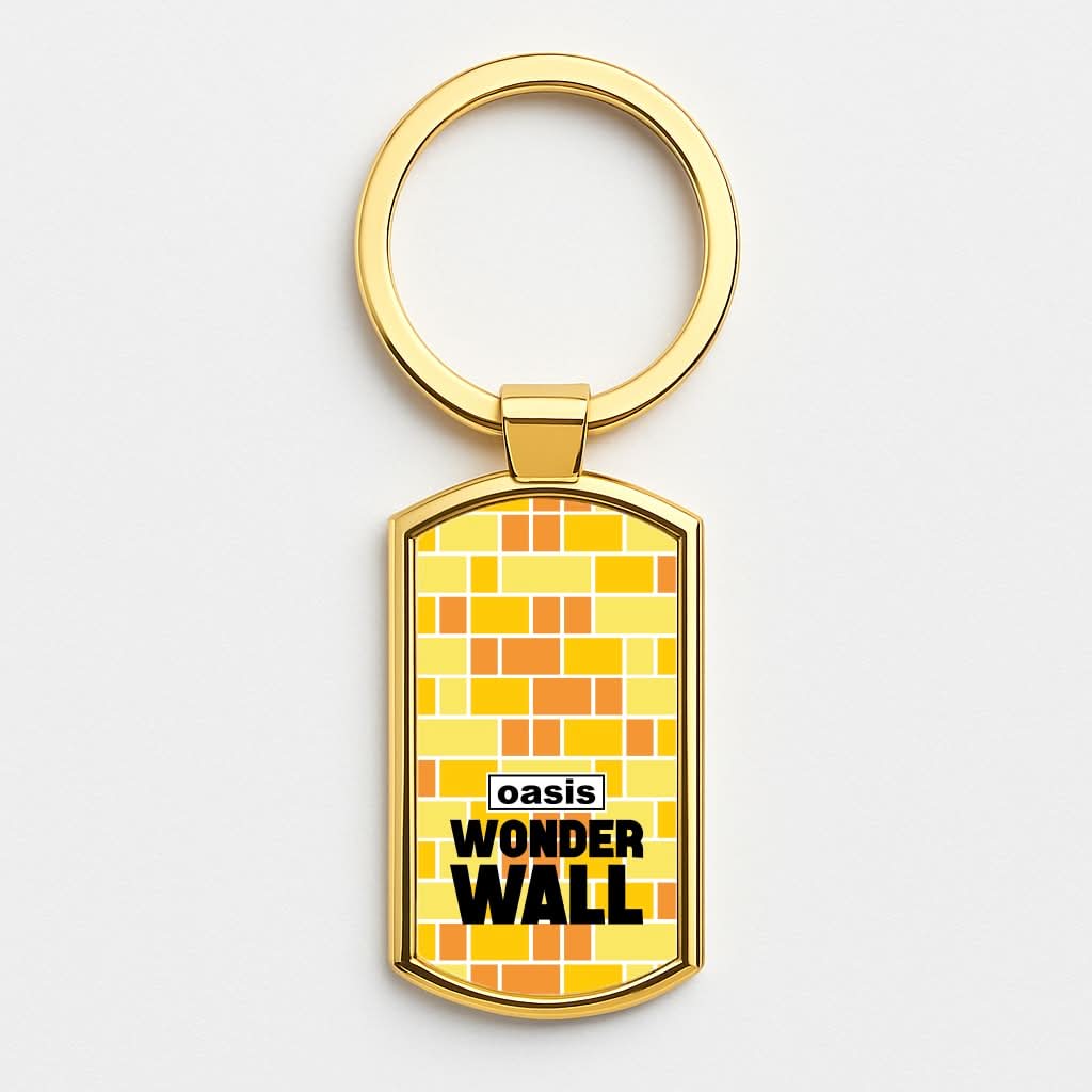 Wonder Wall Pattern Gold Keyring