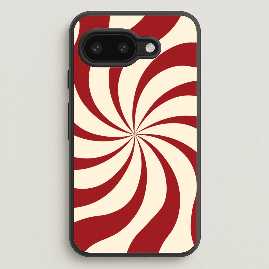 Peppermint Swirl Pattern Google Pixel 9a Case