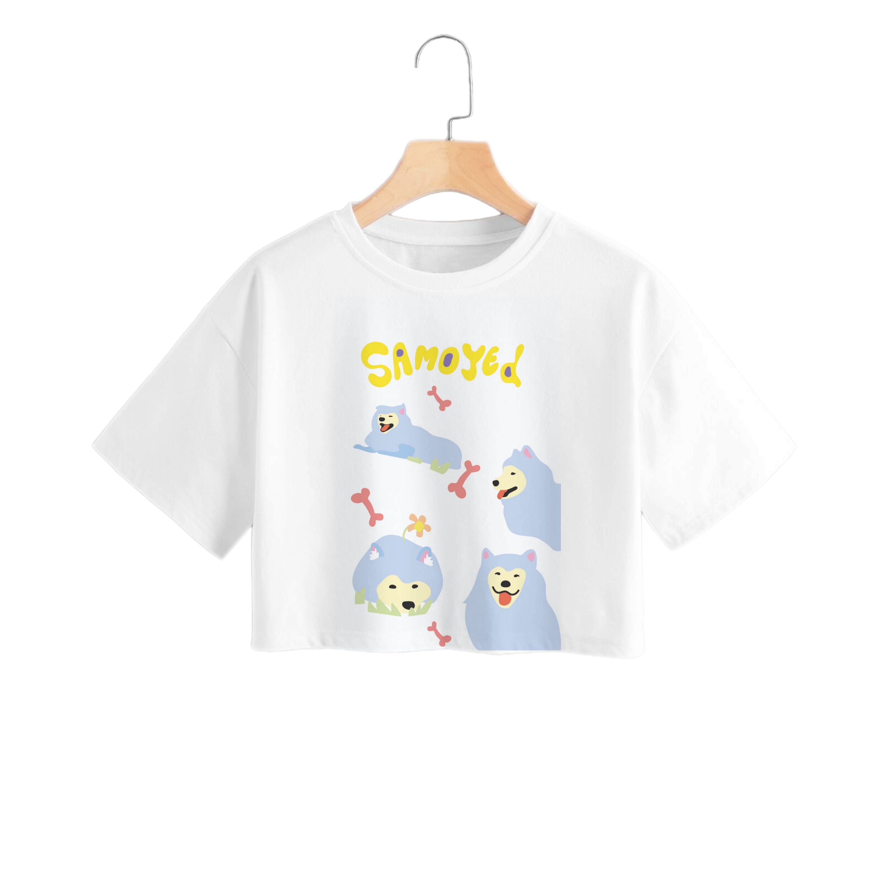 Samoyed - Dog Patterns Crop Top