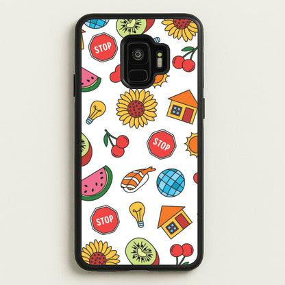 Harry Stickers Pattern Galaxy S9 Case