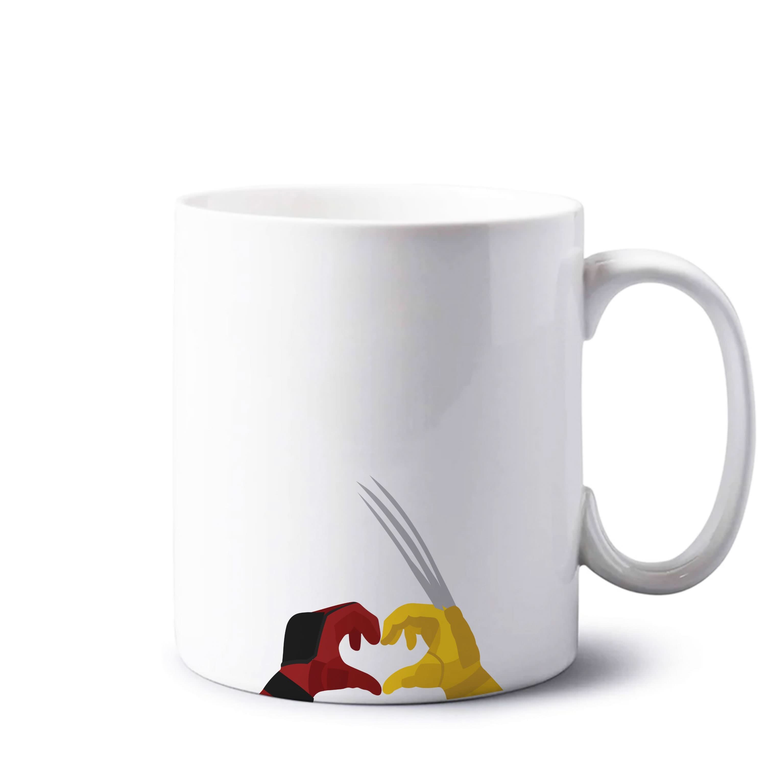 Red And Yellow Heroes Love Heart Mug