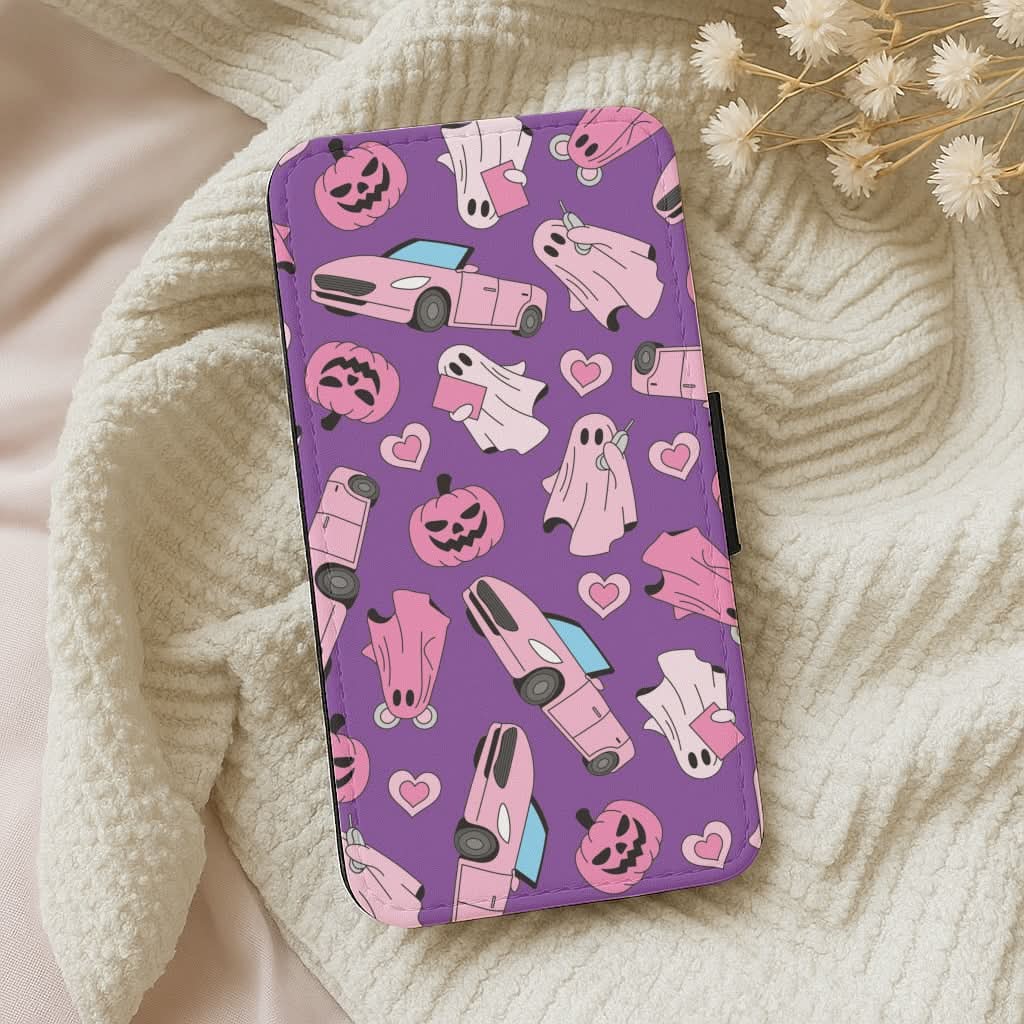 Mean Ghouls Props Pattern Leather Phone Case