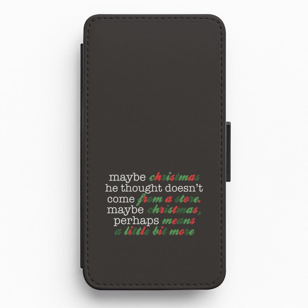 Green Creature Quote Flip / Wallet Phone Case