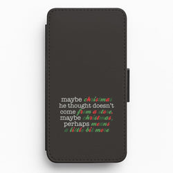 Green Creature Quote Flip / Wallet Phone Case