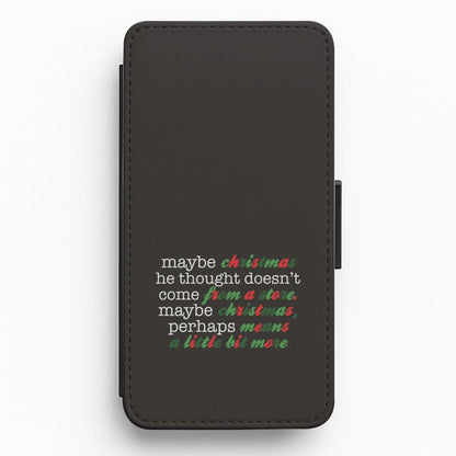 Green Creature Quote Flip / Wallet Phone Case