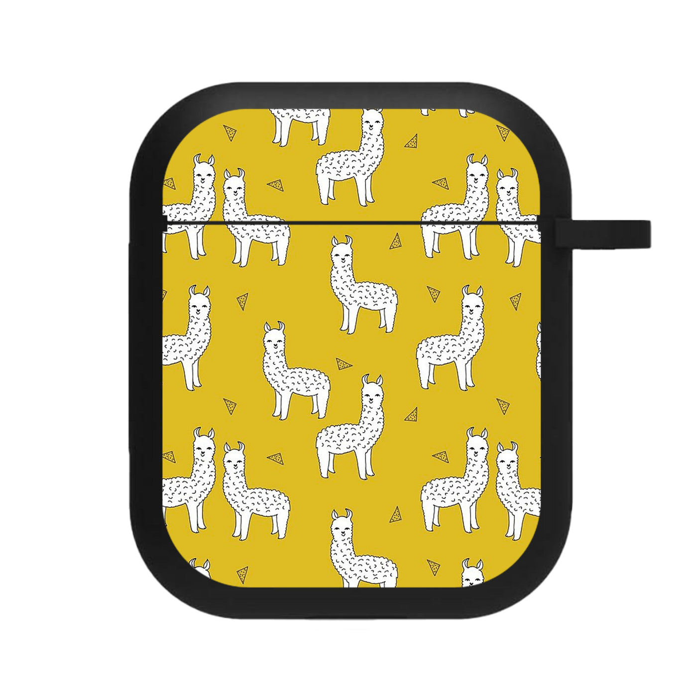 Mustard Alpaca Pattern AirPods Case