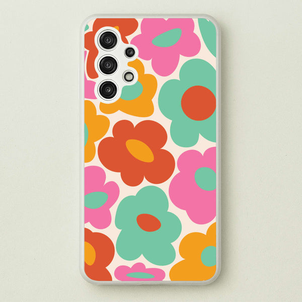 Abstract Trippy Retro Flowers Galaxy A13 Case