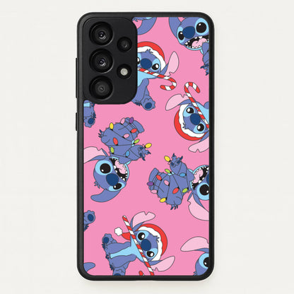Christmas Cute Blue Alien Pattern Galaxy A33 Case