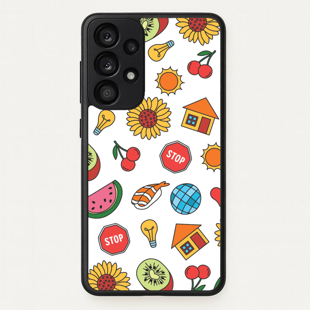 Harry Stickers Pattern Galaxy A53 Case