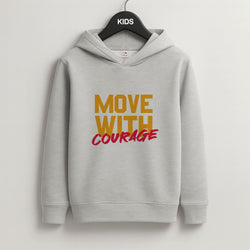 Move With Courage Grey Kids Hoodie