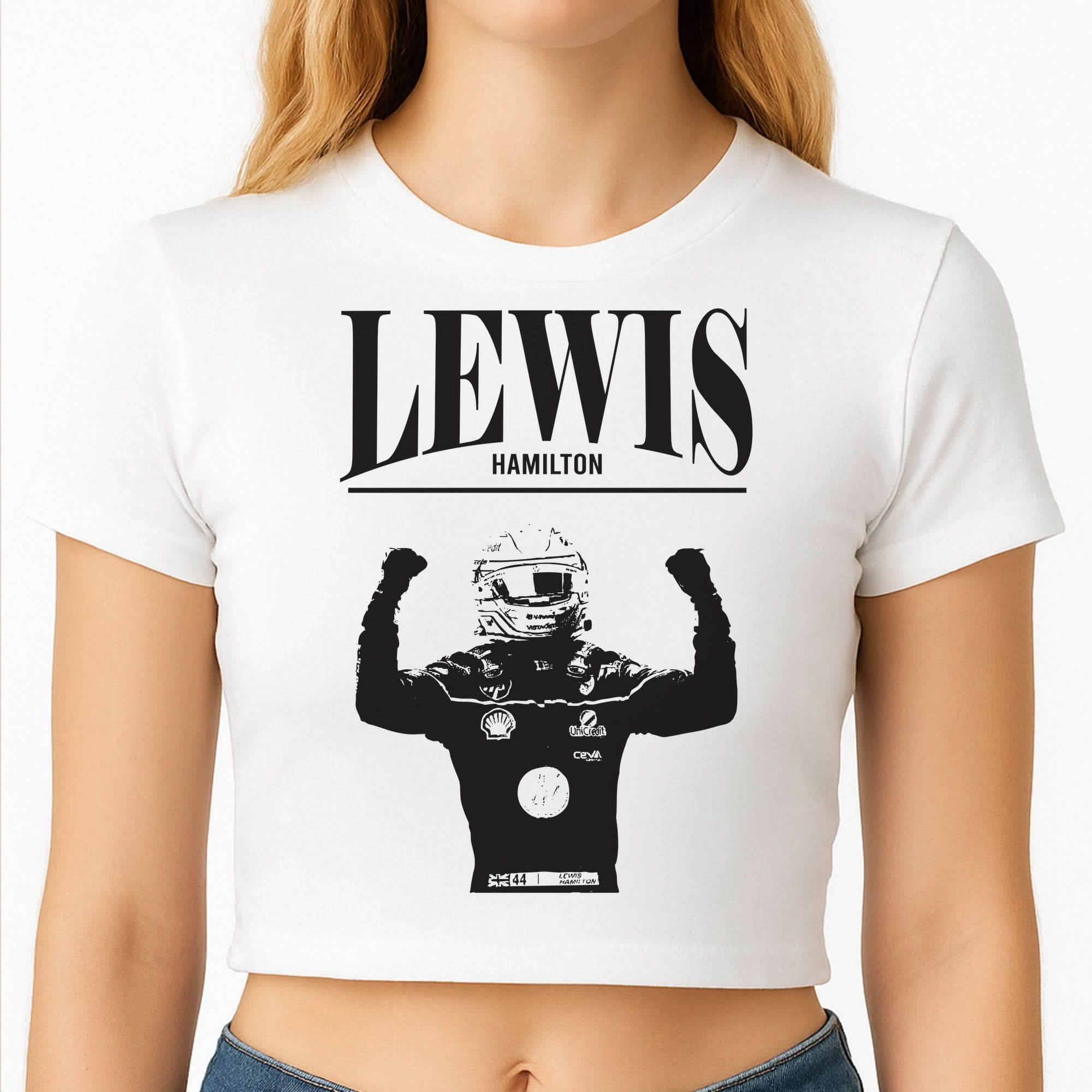 Lewis Red And Gold Crop Top