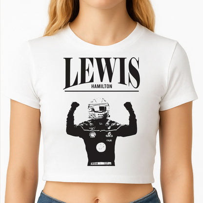 Lewis Red And Gold Crop Top