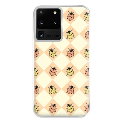 Argyle Ladybugs Pattern Galaxy S20 Ultra Case
