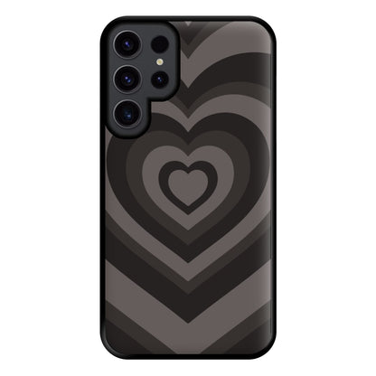 Abstract Black Heart Galaxy S23 Ultra Case