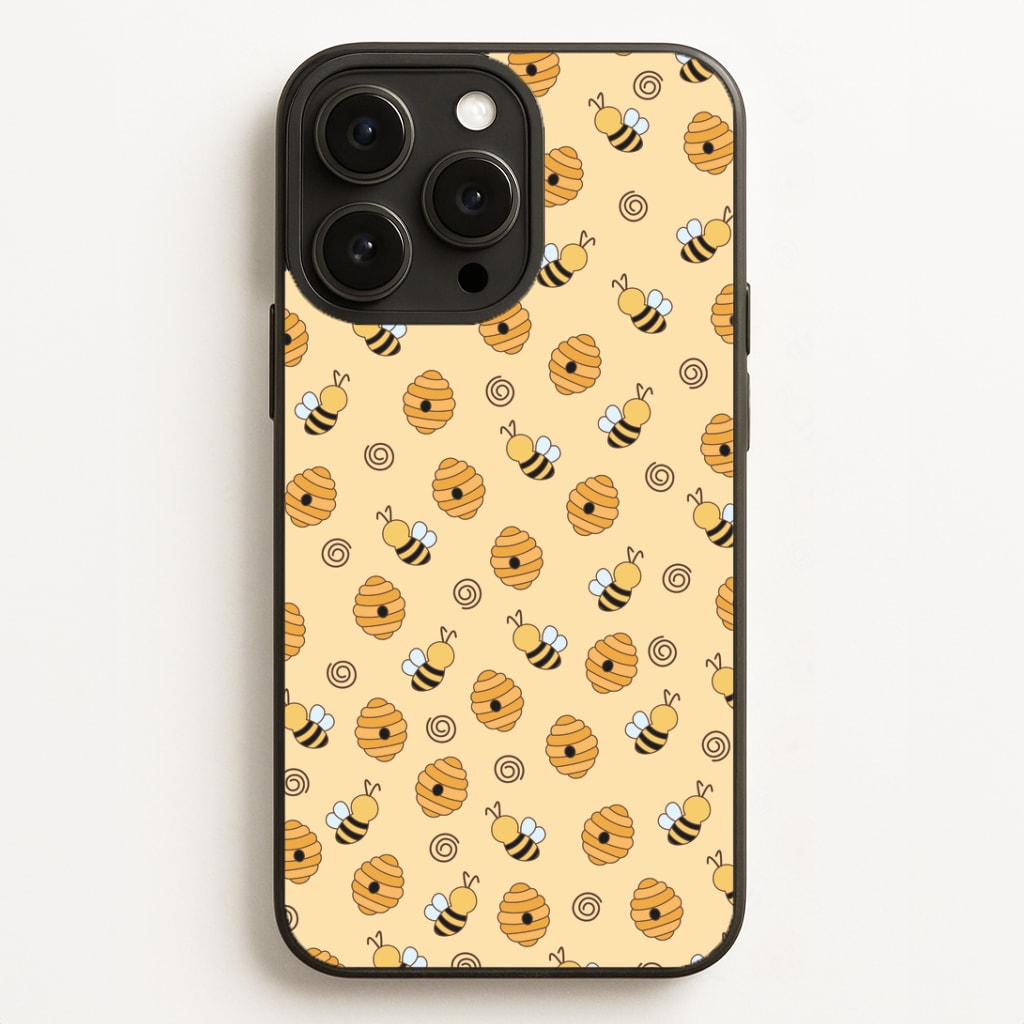 Honey Bees - Spring Patterns Phone Case for iPhone, Samsung Galaxy and Google Pixel