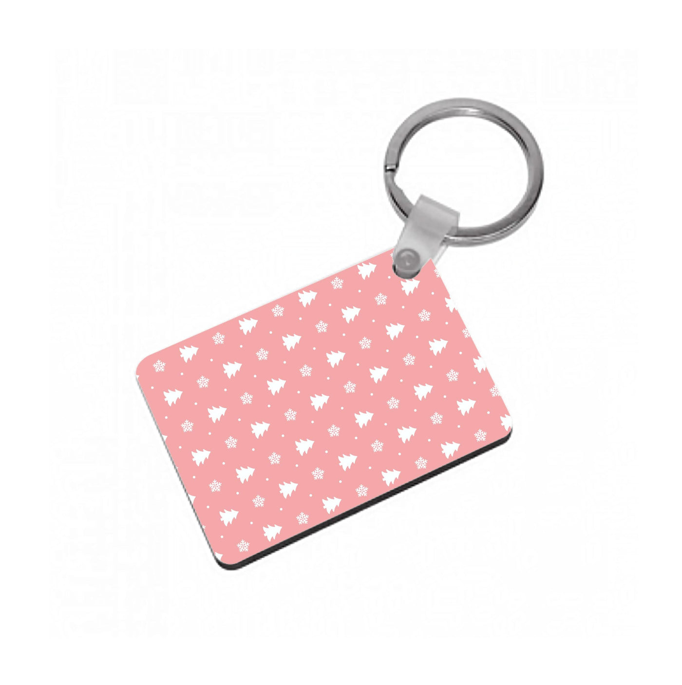 Pink Tree Pattern Keyring