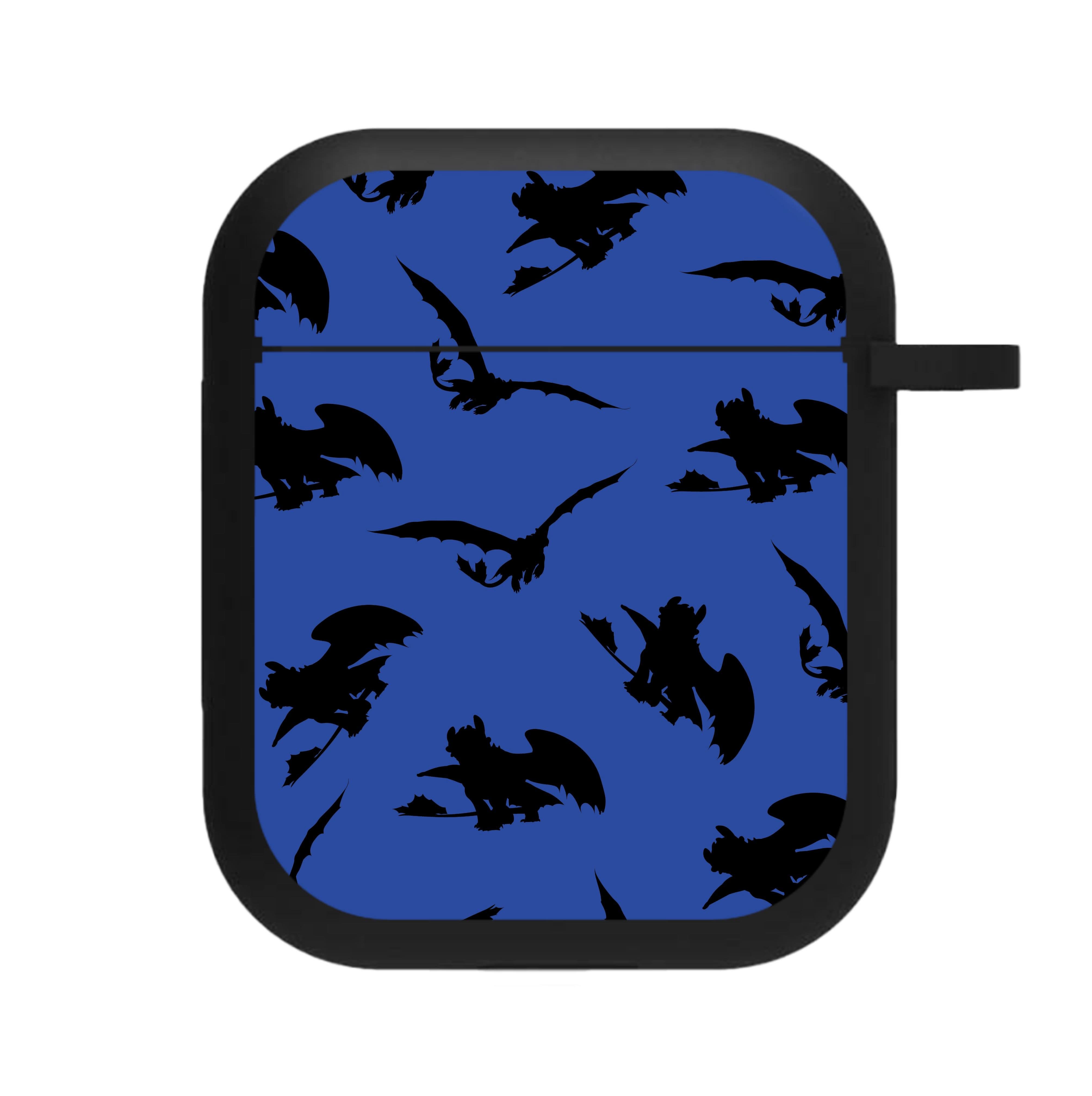 Dragon Silhouettes Pattern AirPods Case