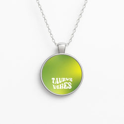 Taurus Vibes Gradient Zodiac Circle Necklace