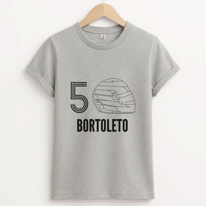 Bortoleto Helmet 2026 Unisex Grey T-Shirt